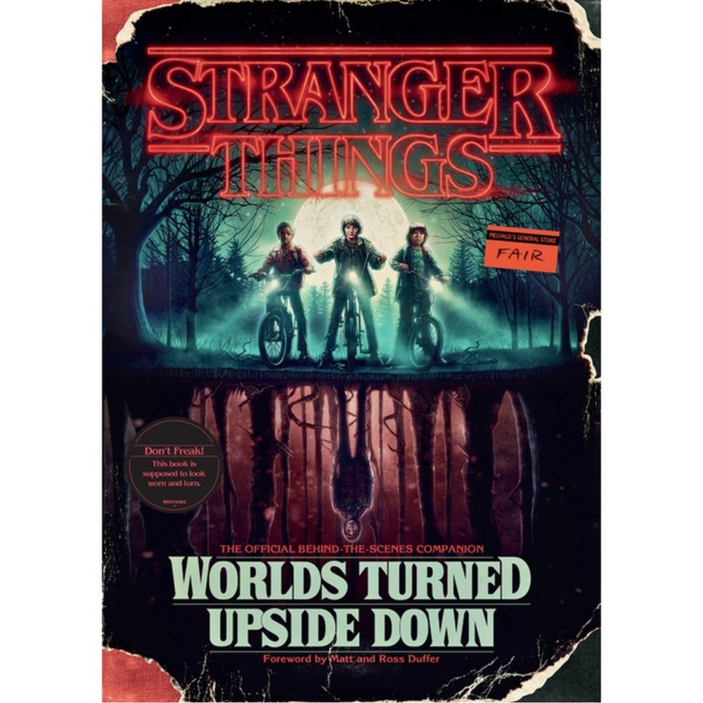 Stranger Things "Worlds Turned Upside Down" Book - Neon Red & Teal Cover